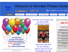 Tablet Screenshot of hennikerfitnesscenter.com